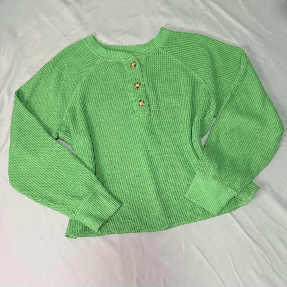 Old Navy Mint Green Knit Sweater with Buttons